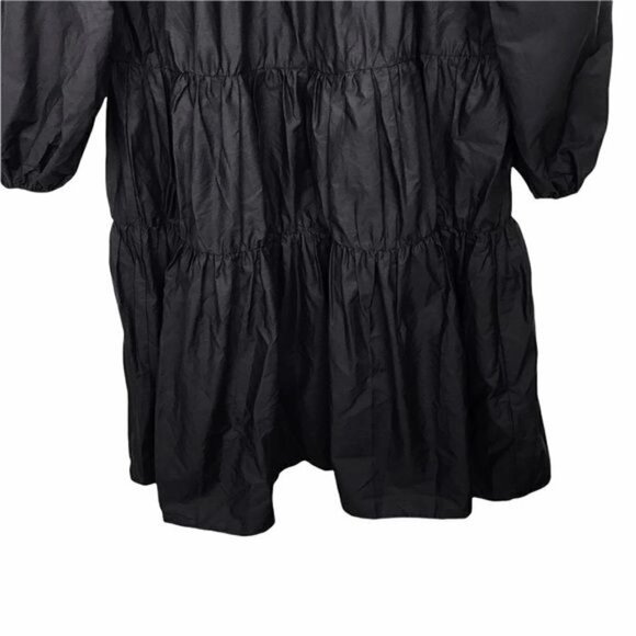 NA-KD Black Oversized Cotton Dress NWT Size 4 - Picture 6 of 12